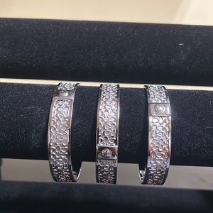 COACH Silver Bangle Bracelet 1 pc NWOT